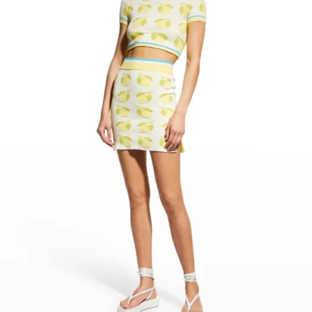 SOLID & STRIPED Lemon Printed Skirt and Top Set